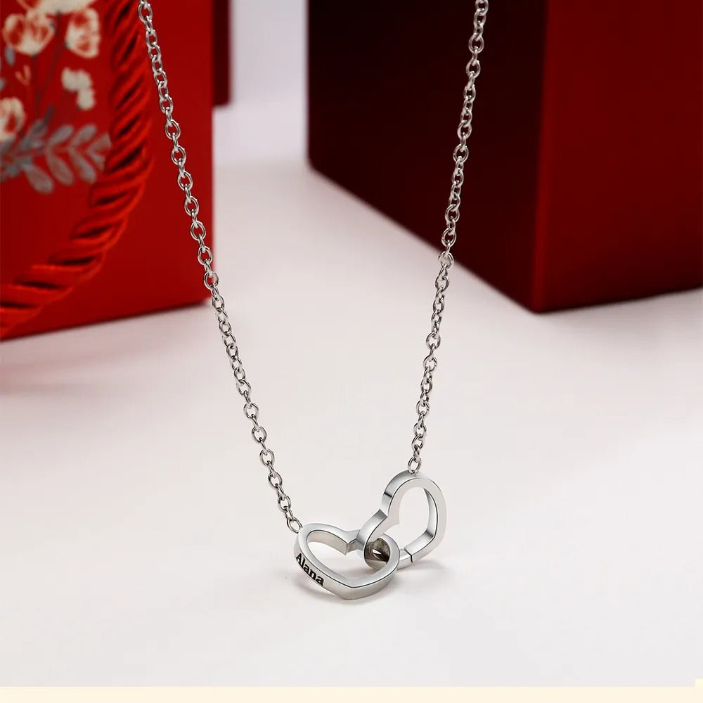 ForeverLinked™ Love Name Engraved Necklace Box Set